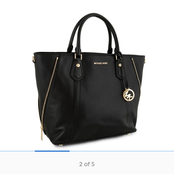 RRP $600 MICHAEL KORS Aria Grab Tote Bag in Black - Picture 2 of 5
